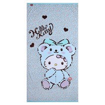 영신타올 Hello Kitty 헬로키티 레오파드 바스타올, 보라