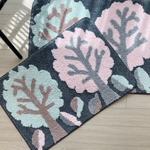 봄맞이 감성 인테리어 북유럽 폼폼가든 욕실 발매트 주방매트 긴러그, 차콜