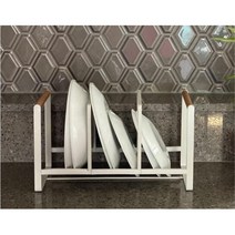 카페 우드 손잡이 포인트 3칸 접시 꽂이 접시정리대 예쁜주방소품 접시정리 주방용품 접시걸이