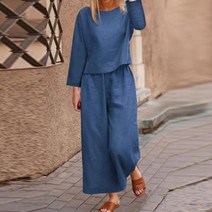 봄 코튼 린넨 드로우스트링 세트 여성복 편안한 Drawstring 캐주얼 빈티지 포켓 하라주쿠 정장