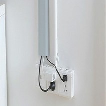 전선정리 TV 컴퓨터 전기 케이블 전선 정리 쫄대 보호관 가리개, 색상:화이트