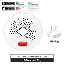 산소 가스 농도 측정기 Tuya WiFi 가스 알람 센서 가연성 감지기는 스마트 라이프와 함께 작동합니다 가정, 02 US Plug