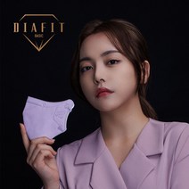 다이아핏 베이직 KF94 예쁜핏 2D새부리형 8컬러 보건용마스크 대형/중형/소형 개별포장, 중형(청소년~여성), 시크 블랙, 1매