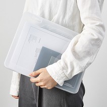 반투명 부동산 계약서 케이스 포트폴리오 파일 집 A4 서류 박스 파우치 문서 보관 정리 홀더 상자 프린트 클리어 화일