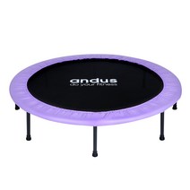 앤드어스 점핑 원형 트램폴린+커버+조각매트 40인치 48인치 55인치 유아 방방이 안전핸들바, 인디퍼플