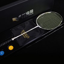 유디맨 배드민턴 라켓 정품 올 카본 공격형 초경량 남여 싱글샷 탄소섬유 내구성 선물세트, 화이트 엔젤 6U 초경량 수비형 3TI