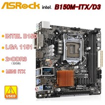 LGA 1151 마더 보드 ASROCK B150M-ITX 인텔 B150 2x ddr4 32G SATA III 미니 ITX 지원 코어 6 세대 i7/i5/i, 한개옵션0