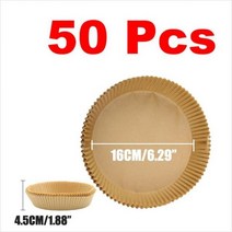 주방 에어 프라이어 종이 일회용 베이킹 페이퍼 오일 방지 가정용 바베큐 플레이트 음식 오븐 종이, 50PCS Yellow