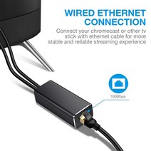 라우터 모뎀 네트워크카드 Amazon Fire TV 스틱 용 이더넷 어댑터 Google 홈 미니 소형 Chromecast Ultra 2 1 가정용 컴퓨터 액세서리, 한개옵션0