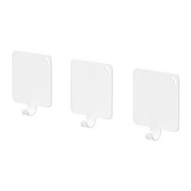 이케아 플루트 접착식후크 3P 화이트 4x1x5cm, 1개, 이미지참조