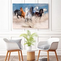 셀러허브_리빙 돈들어오는 말 사진 그림 인테리어 액자 50호(캔버스액자), 선택완료