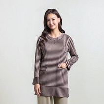 마담엘레강스 [마엘] 네오 스트라이프 블라우스 E214BL03
