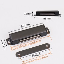 kkampfing 자기 캐비닛 도어 캐치 자석 가구 도어 스토퍼 가구 하드웨어 피팅 용 나사가있는 숨겨진 도어 클로저, 블랙 xl