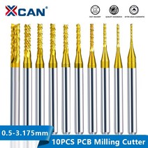 밀링공구 xcan pcb 밀링 커터 10pcs 주석 코팅 0.5-3.175mm cnc, 10개 3.175mm