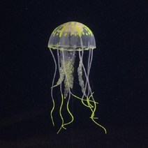 인공 해파리 수족관 물고기 탱크 액세서리 비바리움 시뮬레이션 형광 금붕어 어항, Yellow
