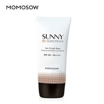 모모쏘우 써니 비비 썬크림 SPF50+ PA++++ 21호 라이트베이지, 40ml, 1개