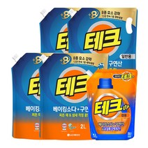 테크 베구 2L 리필 x 4 + 1L 리필, 단품