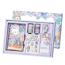 하영이네 플라워 다이어리 꾸미기 9종 세트, 블루세트