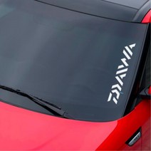 DAIWA 자동차 동호회 튜닝 로고 스티커 범퍼 포인트 흠집, 소형, 레드
