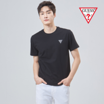 [국내정식매장] 남성 티셔츠 [게스] 미니삼각로고 반팔티 NM2K0561