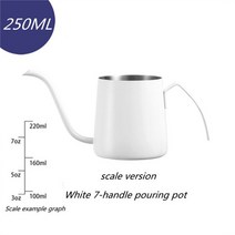 긴좁은 입 커피 포트 250ml 스테인레스 스틸 구즈넥 핸드 드립 레이저 스케일 부어 티, 한개옵션2, 03 250ml, 한개옵션1