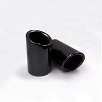 소리박 가변 가상 배기 마후라 듀얼 머플러 팁 자동차 베기음 튜닝폭스 바겐 Tiguan 파이프 테일 스로트 Tiguan MK2 관 소음기 2017 2018 2019 Tiguan 수, 블랙 스타일 2PCS