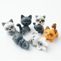포레스 심술 테라리움 고양이 모형 세트, 혼합색상 5개