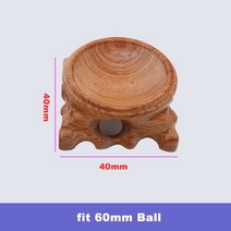 악세사리진열대 크리스탈 유리 렌즈 공에 대 한 나무 디스플레이 스탠드 큰 점 사진 Lensball 자료 40 60 8