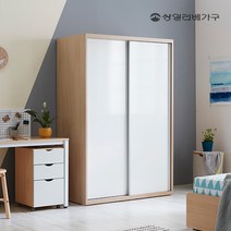 상일리베가구 네오 컴팩트 슬라이딩 싱글장, 화이트월넛