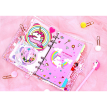 유니콘 다이어리 꾸미기 DIY다이어리 반짝이 다이어리