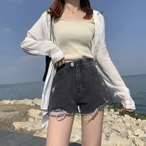 슬림 데님 반바지