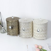 앤틱 그레이스 미니 휴지통, 중, 골드