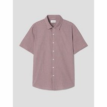 갤럭시 라이프스타일 [갤럭시 라이프스타일] [CARDINAL] 이지케어 시어서커 깅엄 체크 반팔 셔츠 오렌지 (GC3465E098)