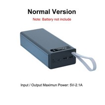 파워뱅크 자작배터리 캠핑용배터리 QC3.0 무선 충전 16*18650 배터리 DIY 보조베터리 듀얼 USB 휴대 전화, 05 C16 Normal