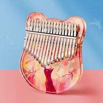 링팅칼림바 어쿠스티 악기 칼림바 17 키 21 핑거 피아노 고래 패턴 mbira calimba 뮤지컬 학습 바디 어린이 책 피아노 선물 48, 17 키 레드