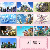 Digimon디지몬 굿즈 카드 스티커 10장 수하물 노트북 장식 다이아몬드 씰티커 디지몬 아구몬 파닥몬 테리어몬 포토 16종세트, 07