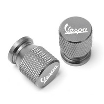 오토바이 커버 장식품 오토바이 휠 타이어 밸브 스템 캡 CNC 밀폐 커버 Piaggio Vespa GTS GTV LX 60 125 2, 02 Titanium