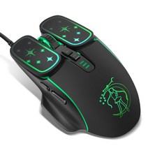서든마우스 스타크래프트 레이저 마우스 uthai db71 유선 rgb 7200dpi 게임용 광학 ergonomic mouse for android lenovo computer, 검은색