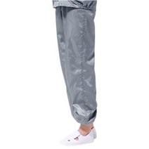 여름 가을 방진복 무진복 제전복 정전기 방지 방전복 남녀 방호복 래커복 블루 화이트 페인트 작업복, 그레이 팬츠, 1개