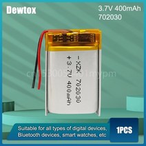 702030 3.7V 400mAh 리튬 폴리머 충전식 배터리 MP3 DVD GPS 스케일 분무기 시계 카메라 블루투스 헤드셋 셀 완구, [01] 37 볼트, [01] 1PCS