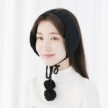 노이드비 여성 니트짜임 마름모 러블리 귀도리 5컬러