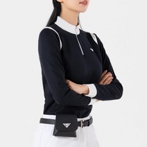 세련된 배색 여자 골프 반집업 긴팔 티셔츠 스포츠