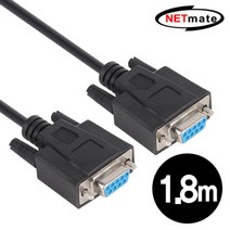 NETmate 넷메이트 NMC-SFF18B 9핀 NULL MODEM 케이블 1.8m 블랙 케이블-기타케이블, 선택없음