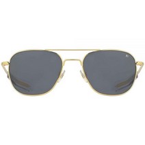 AO 정품 파일럿 선글라스 - AOLite 나일론 렌즈 Bayonet Temple 편광 매트 실버 Calobar 그린 52-20-140 B43.5