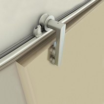 목문용 2512AL 알루미늄 행거레일부속(2M) 문두께(35~40mm) 60kg이하용 _슬라이딩도어부속 미닫이문부속 마굿간행거부속 평철행거부속 노출행거부속, 1개