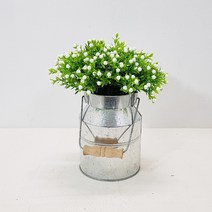 한소픈 양철 우유통 화병 정원 소품 인테리어용품 양철소품 가드닝소품