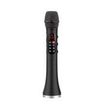 공연용 무선 마이크 노래방 핀 블루투스 유튜브 핸드 휴대용 eonko l-1038 25w 지능형 스피커 tf tws 레코더 이어폰 dsp 5000mah 배터리, 블랙 l-1038, 02 black L-1038