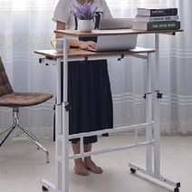 높이조절책상 초등책상 미니책상 각도조절책상 스탠딩책상 높낮이조절책상 1인용컴퓨터책상 중고등학생책상 높은책상 높낮이 스탠워크 키다리 서서일하는책상 리프트 스탠딩데스크 컴퓨터 공부 키높이, 일반형오크