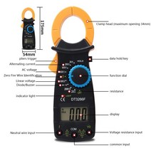 High Accuracy Clamp Meter Auto Range LCD Display On-off Beep Anti-burn Diodes Q84D, 한개옵션0