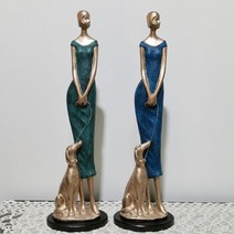 인테리어 장식인형, 17.산책 여인 (카키)